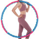 Обруч для схуднення масажний розбірний Хула Хуп Hula Hoop SUPER WIDE 3002 8 секцій рожевий-блакитний