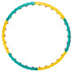 Обруч для схуднення масажний розбірний Хула Хуп Hula Hoop COLOR BALL 3008 6 секцій жовтий-бірюзовий