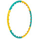 Обруч для схуднення масажний розбірний Хула Хуп Hula Hoop COLOR BALL 3008 6 секцій жовтий-бірюзовий