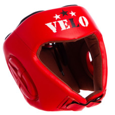 Шолом боксерський професійний шкіряний AIBA VELO 3080 S-XL червоний