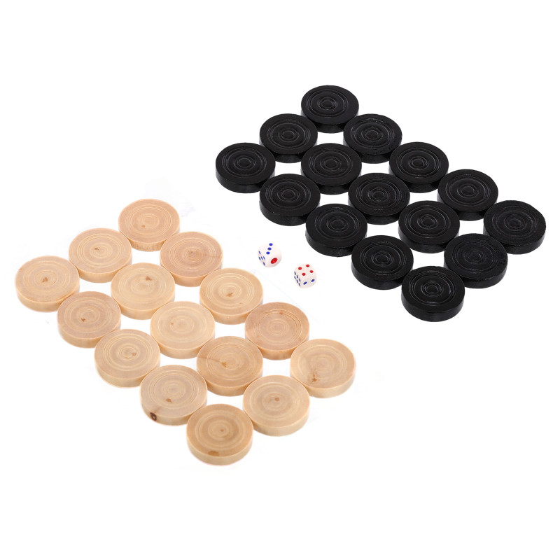 Набір для гри в нарди та шашки 30 фішок та 2 кубики SP-Sport 3310W дерево