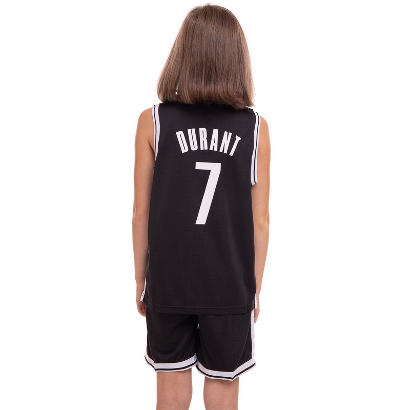 Форма баскетбольна дитяча NBA клуб Brooklyn Nets 7 3581 S-2XL чорний-білий