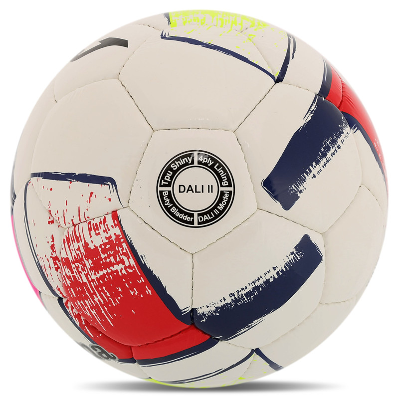 М'яч футбольний Joma DALI II 400649-203-T4 №4 рожевий-червоний-жовтий