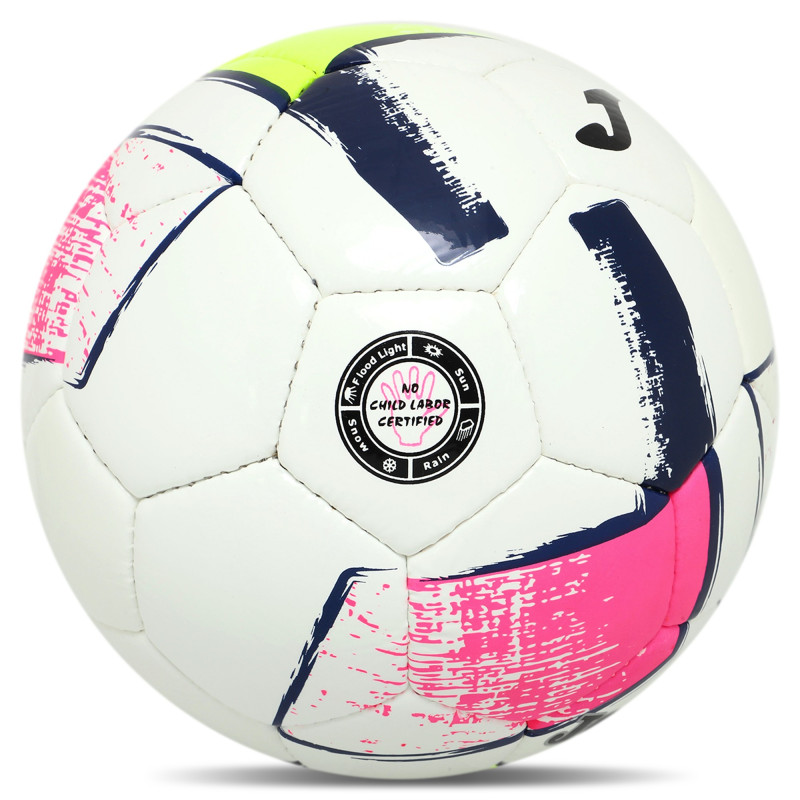 М'яч футбольний Joma DALI II 400649-203-T5 №5 PU рожевий-червоний-жовтий