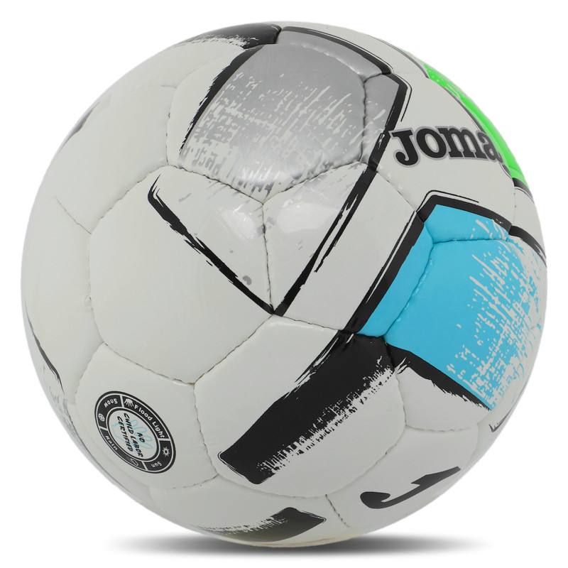 М'яч футбольний Joma DALI II 400649-211-T4 №4 TPU сірий-зелений-синій