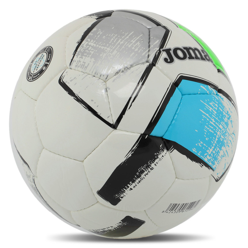 М'яч футбольний Joma DALI II 400649-211-T5 №5 PU сірий-зелений-синій