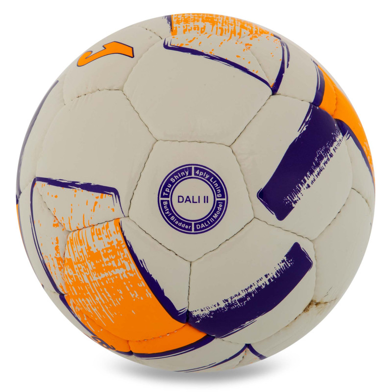 М'яч футбольний Joma DALI II 400649-214-T5 №5 білий-помаранчевий