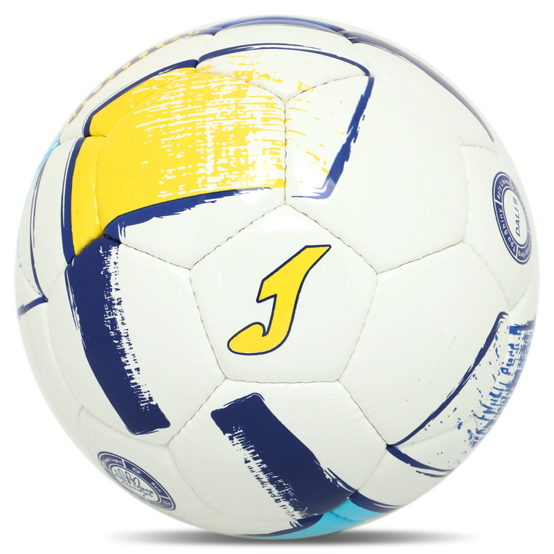 М'яч футбольний Joma DALI II 400649-216-T5 №5 PU блакитний-синій-жовтий