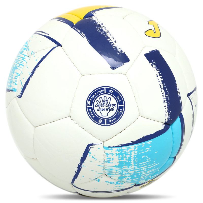 М'яч футбольний Joma DALI II 400649-216-T5 №5 PU блакитний-синій-жовтий