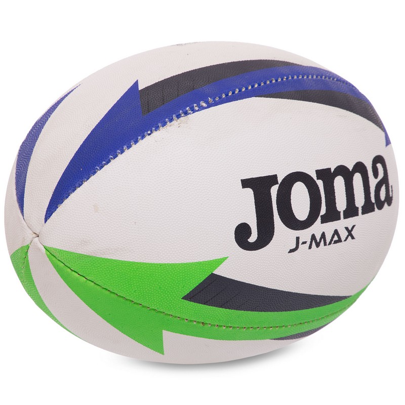 М'яч для регбі юніорський Joma J-MAX 400680-217 розмір 4 білий-синій-зелений