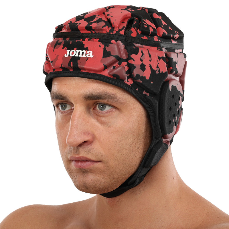 Шолом захисний м'який для гри в регбі Joma PROTECT 400704-106 M-L чорний-червоний