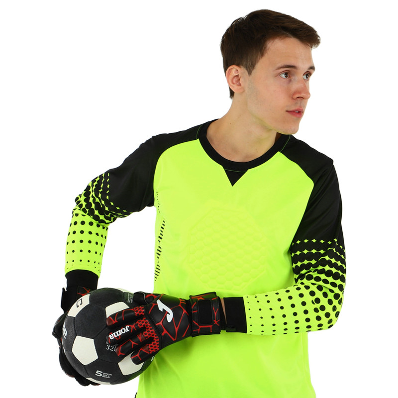Рукавиці воротарські професійні із захистом пальців Joma GK-PRO 400908-106 розмір 7-12 чорний-червоний