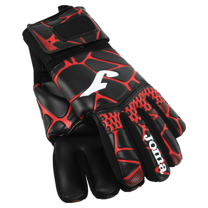 Рукавиці воротарські професійні із захистом пальців Joma GK-PRO 400908-106 розмір 7-12 чорний-червоний