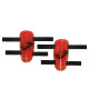 Щитки футбольні Joma ATTACK 401161-609 L червоний-жовтий