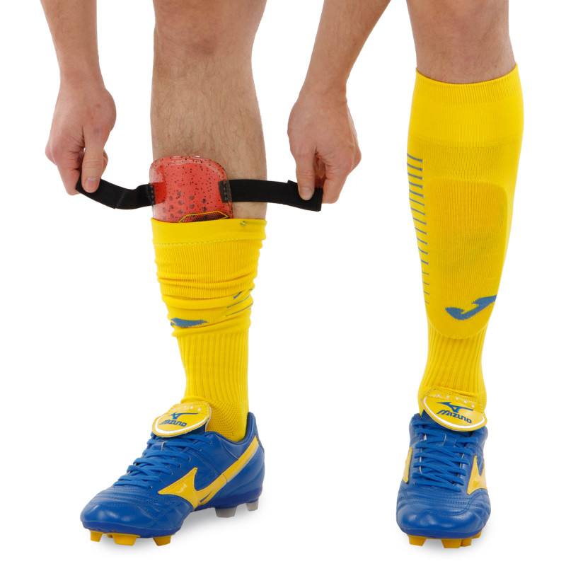 Щитки футбольні Joma ATTACK 401161-609 L червоний-жовтий