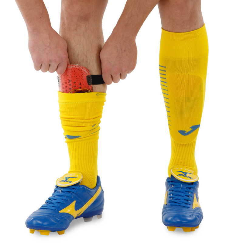 Щитки футбольні Joma ATTACK 401161-609 L червоний-жовтий