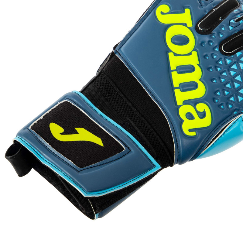 Рукавиці воротарські професійні із захистом пальців Joma PREMIER 401195-301 розмір 7-12 чорний-синій-жовтий