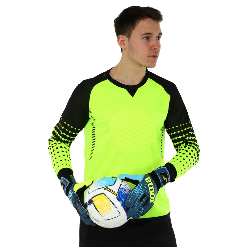 Рукавиці воротарські професійні із захистом пальців Joma PREMIER 401195-301 розмір 7-12 чорний-синій-жовтий