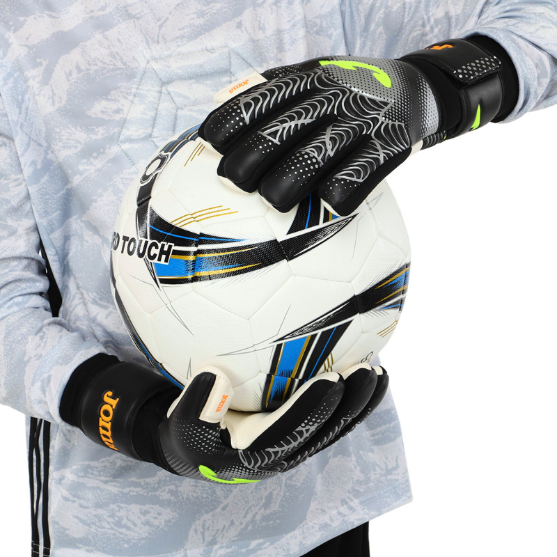 Рукавиці воротарські професійні із захистом пальців Joma PREMIER 401364-170 розмір 7-12 чорний-сірий