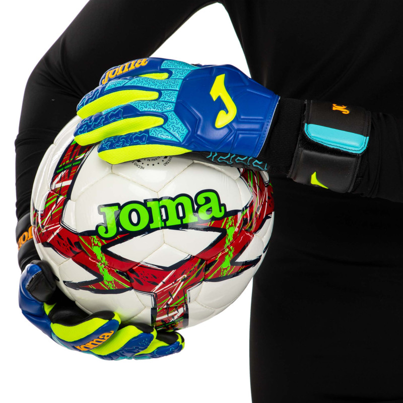 Рукавиці воротарські професійні із захистом пальців Joma BRAVE 401366-721 розмір 7-10 синій-жовтий