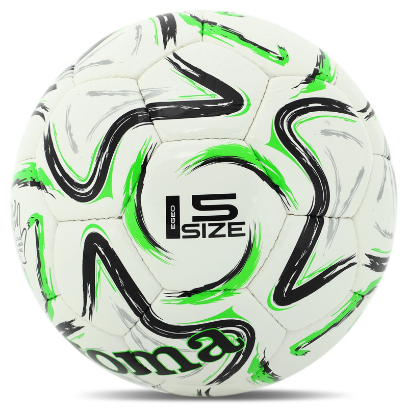 М'яч футбольний Joma EGEO II 401413-117-T5 №5 PU білий-зелений