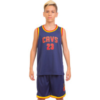 Форма баскетбольна дитяча NBA клуб Cleveland Cavaliers 23 4309 M-2XL синій-жовтий
