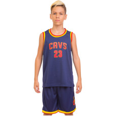 Форма баскетбольна дитяча NBA клуб Cleveland Cavaliers 23 4309 M-2XL синій-жовтий