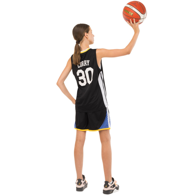 Форма баскетбольна дитяча NBA клуб Golden state warriors 30 S-2XL чорний-жовтий