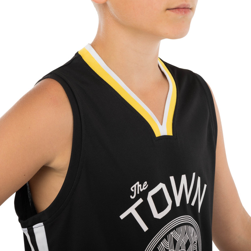 Форма баскетбольна дитяча NBA клуб Golden state warriors 30 S-2XL чорний-жовтий