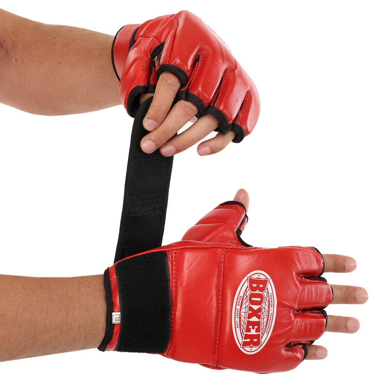 Рукавиці для змішаних єдиноборств MMA BOXER 5020 M-XL кольори в асортименті