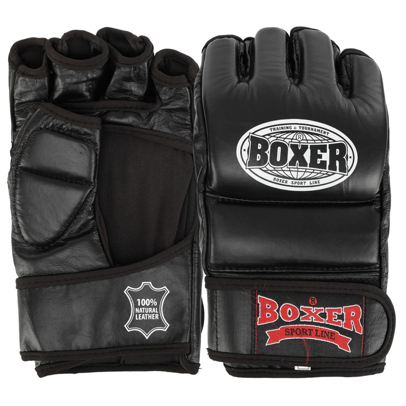 Рукавиці для змішаних єдиноборств MMA BOXER 5020 M-XL кольори в асортименті