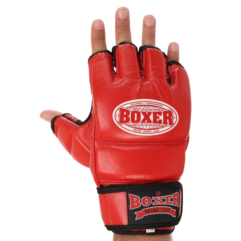 Рукавиці для змішаних єдиноборств MMA BOXER 5020 M-XL кольори в асортименті