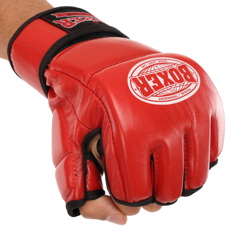 Рукавиці для змішаних єдиноборств MMA BOXER 5020 M-XL кольори в асортименті