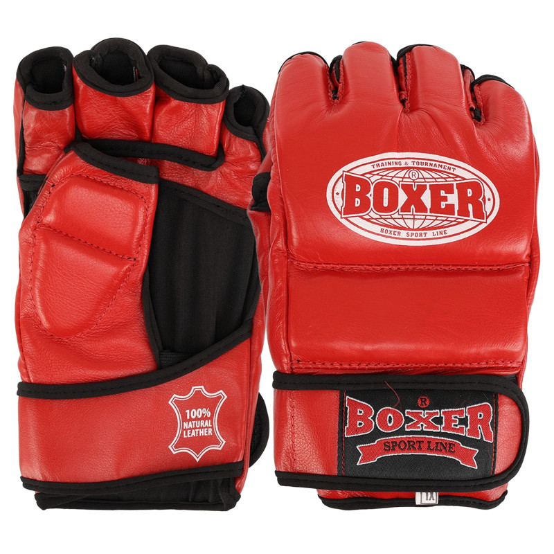 Рукавиці для змішаних єдиноборств MMA BOXER 5020 M-XL кольори в асортименті