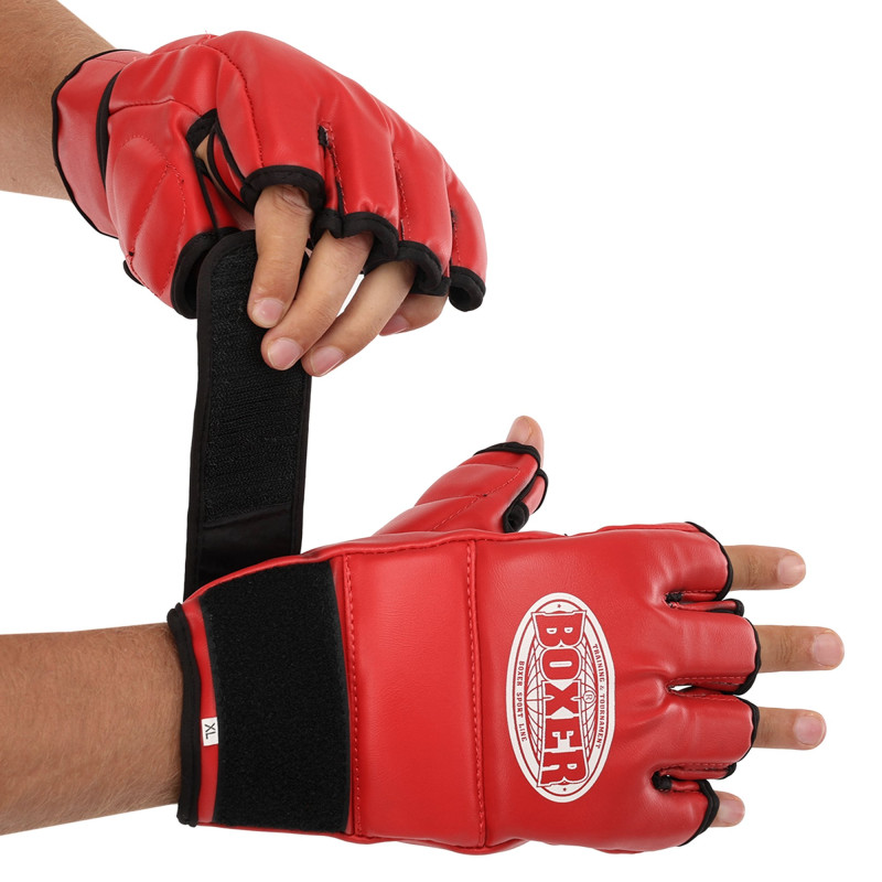 Рукавиці для змішаних єдиноборств MMA BOXER 5021 M-XL кольори в асортименті
