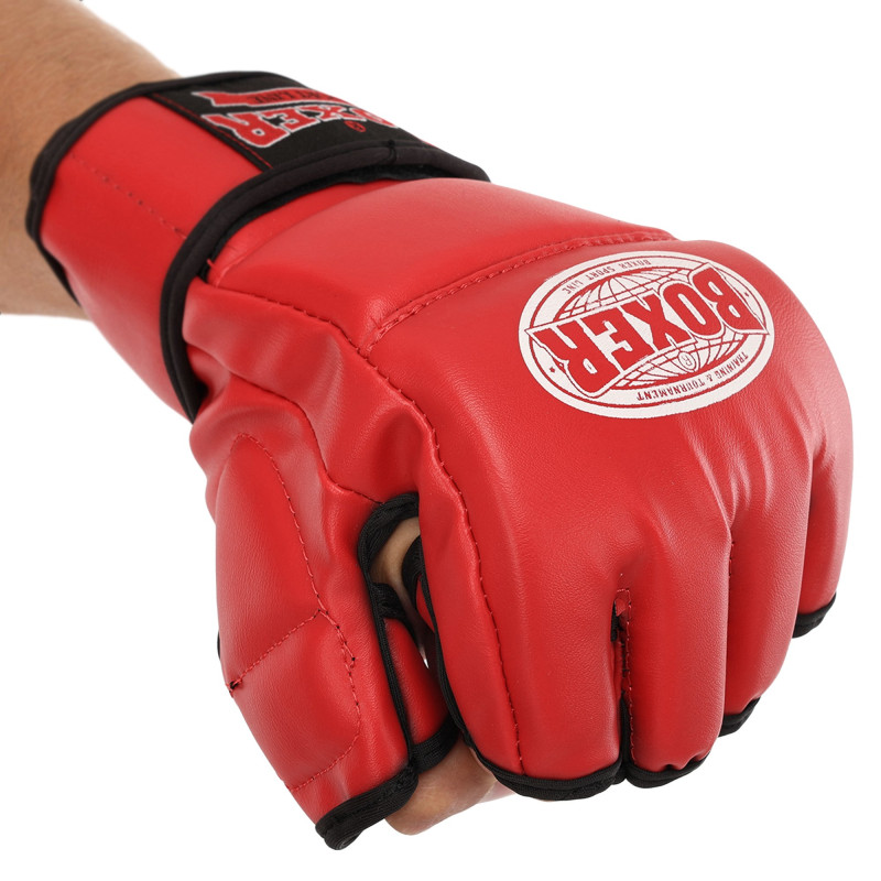 Рукавиці для змішаних єдиноборств MMA BOXER 5021 M-XL кольори в асортименті