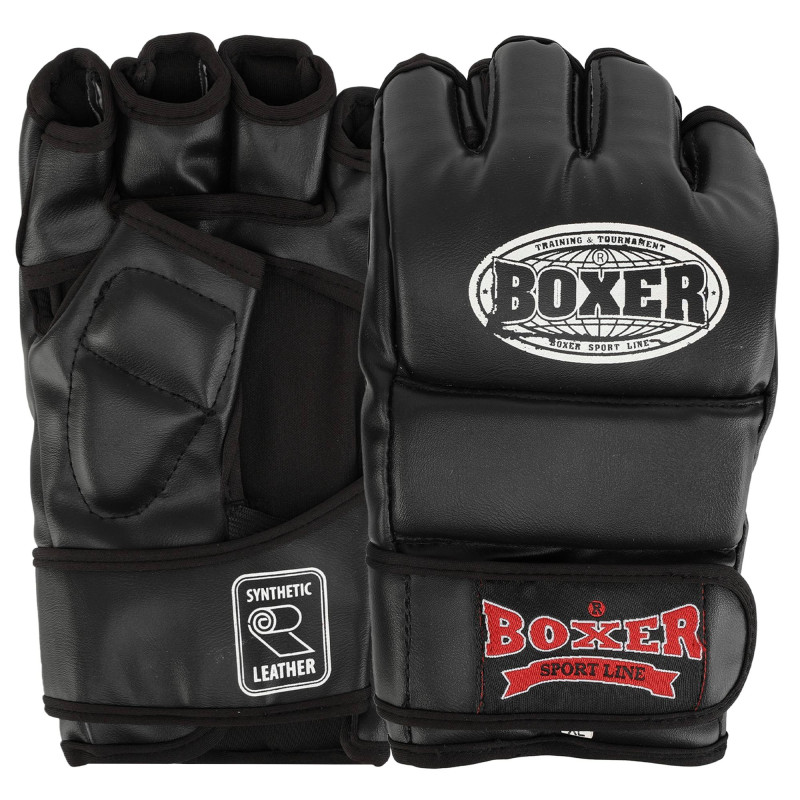 Рукавиці для змішаних єдиноборств MMA BOXER 5021 M-XL кольори в асортименті