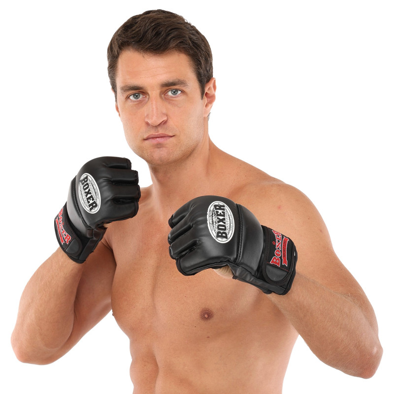 Рукавиці для змішаних єдиноборств MMA BOXER 5021 M-XL кольори в асортименті