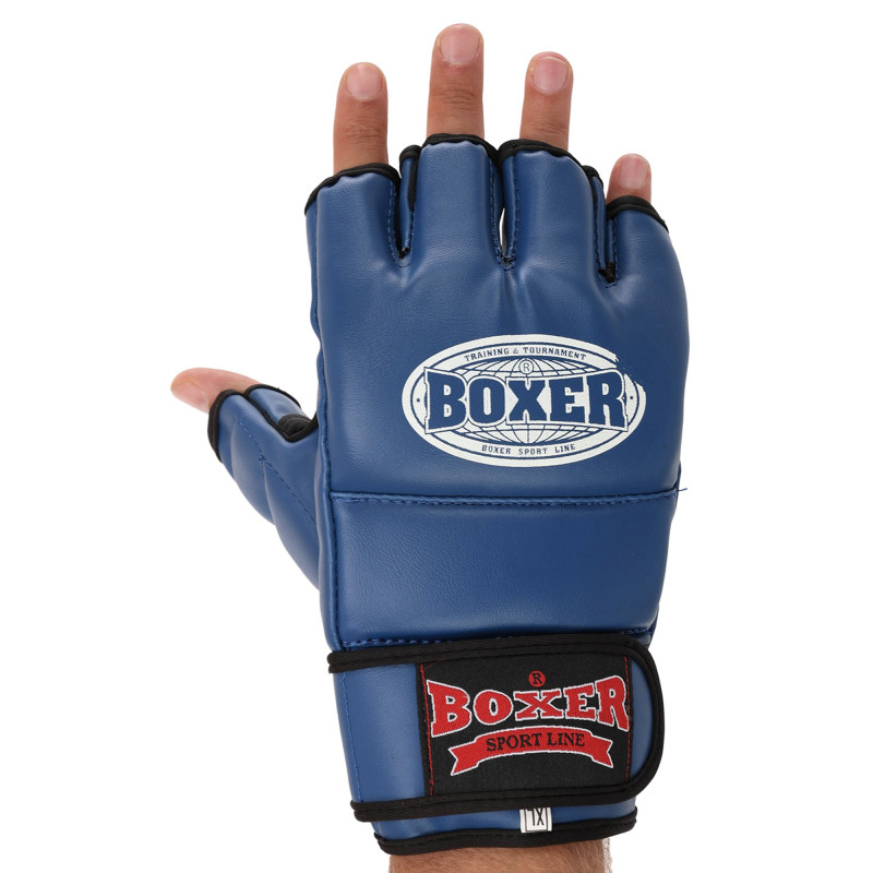 Рукавиці для змішаних єдиноборств MMA BOXER 5021 M-XL кольори в асортименті