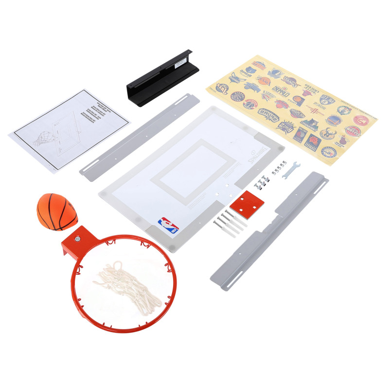 Щит баскетбольний з кільцем та сіткою кріпленням на двері SPALDING NBA Arena Slam 180 56103CN