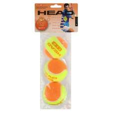 М'ячі для великого тенісу HEAD TIP ORANGE 578223 3шт помаранчевий-салатовий