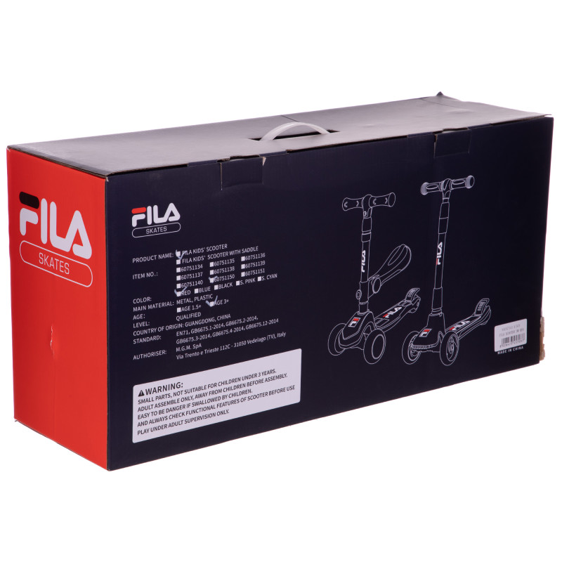 Самокат триколісний дитячий FILA 60751150 кольори в асортименті