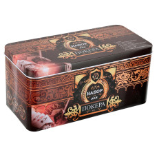 Набір для покеру в металевій коробці Poker game set SP-Sport 6620K 200 фішок