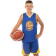 Форма баскетбольна дитяча NBA клуб Golden state warriors 30 7354 S-2XL синій-жовтий