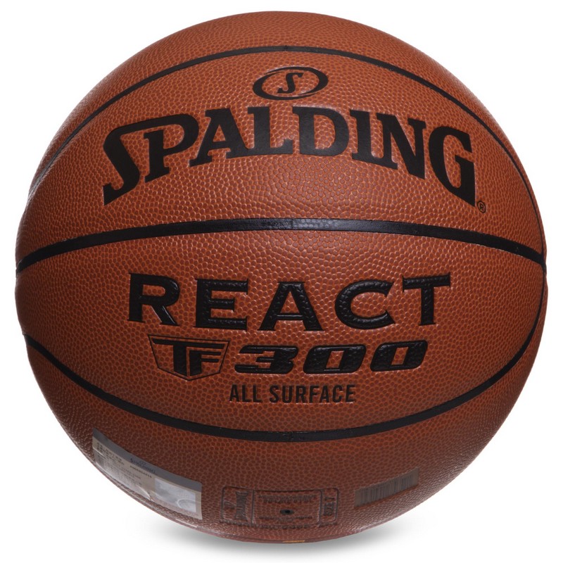 М'яч баскетбольний SPALDING REACT TF300 76846Y розмір 7 помаранчевий
