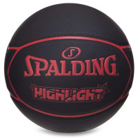 М'яч баскетбольний SPALDING HIGHLIGHT 76868Y розмір 7 чорний