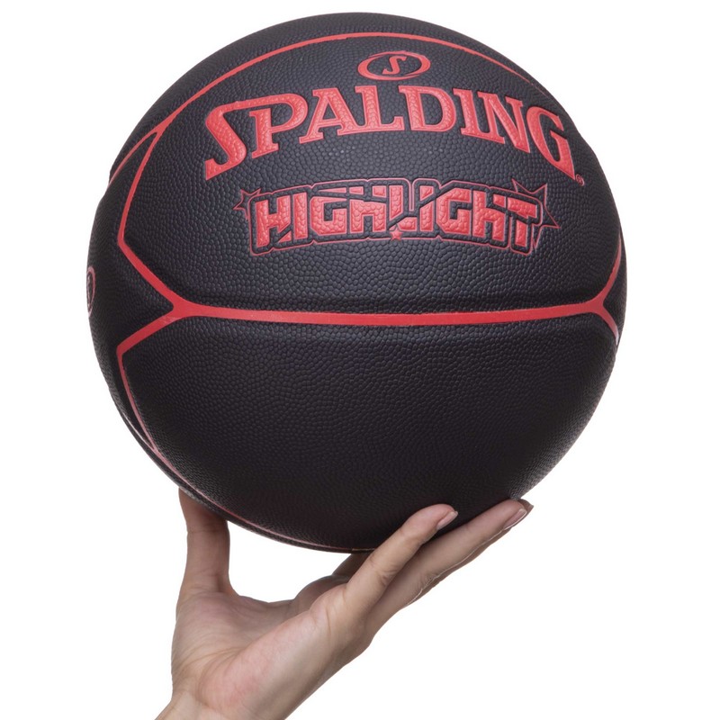 М'яч баскетбольний SPALDING HIGHLIGHT 76868Y розмір 7 чорний