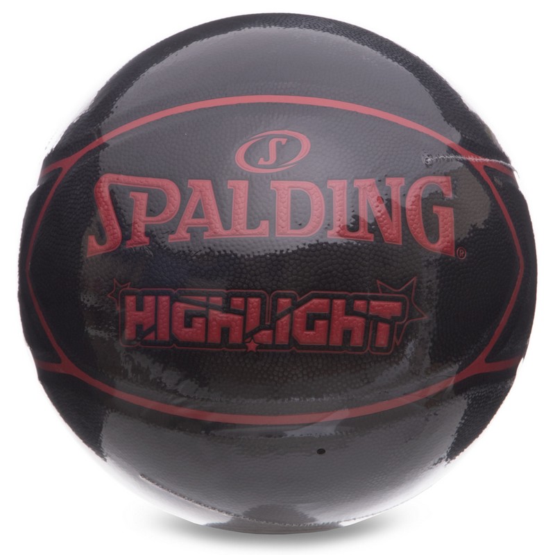 М'яч баскетбольний SPALDING HIGHLIGHT 76868Y розмір 7 чорний