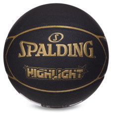 М'яч баскетбольний SPALDING 76869Y HIGHLIGHT розмір 7 чорний