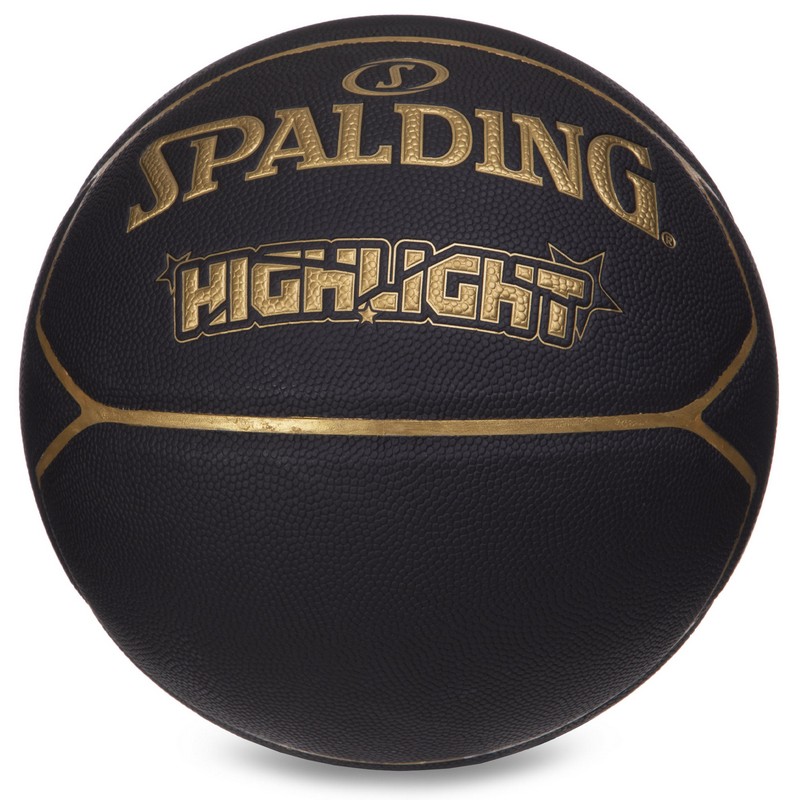 М'яч баскетбольний SPALDING 76869Y HIGHLIGHT розмір 7 чорний